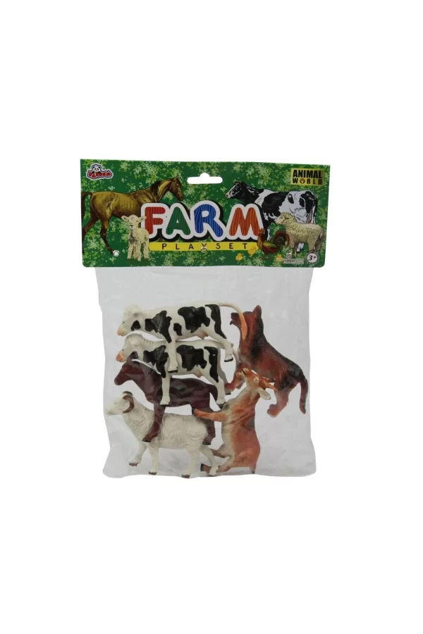 Sh-vardem 6 Parça 5 İnch  Çiftlik, Dinozor,vahşi Orman Ve Deniz Hayvanları Hayvan Seti