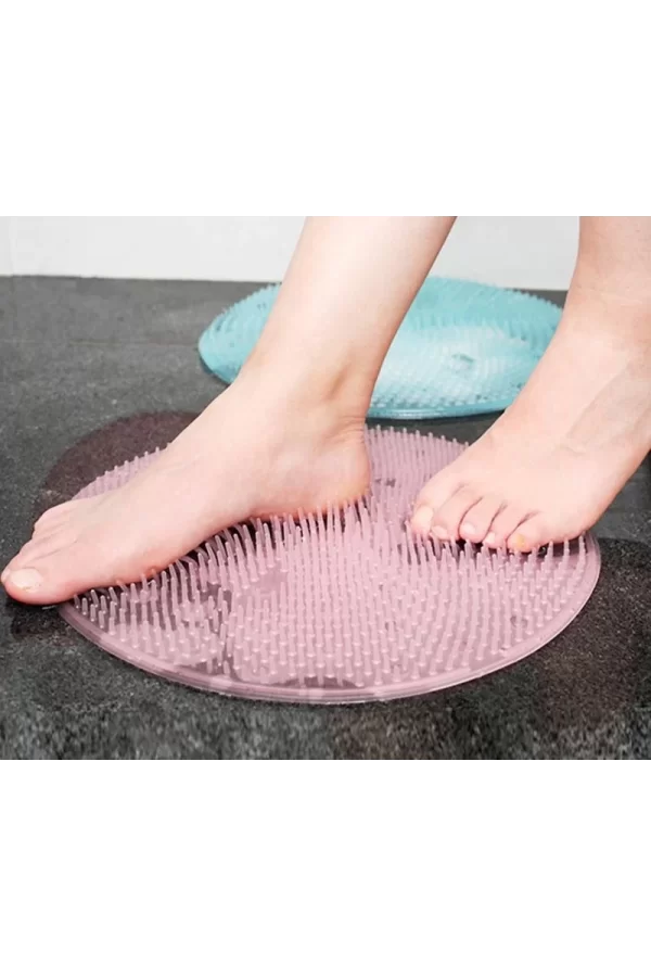 Silikon Fırçalı Banyo Masaj Matı Ve Ayaklar İçin Topuk Masaj Paspası