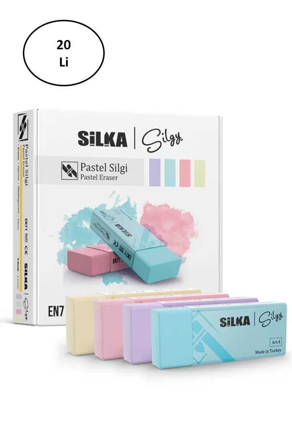 Silka Pastel Silgi 4 Renk 20Li