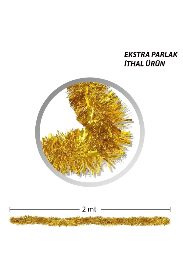 Simli Parti Süsü 2 Metre Gold