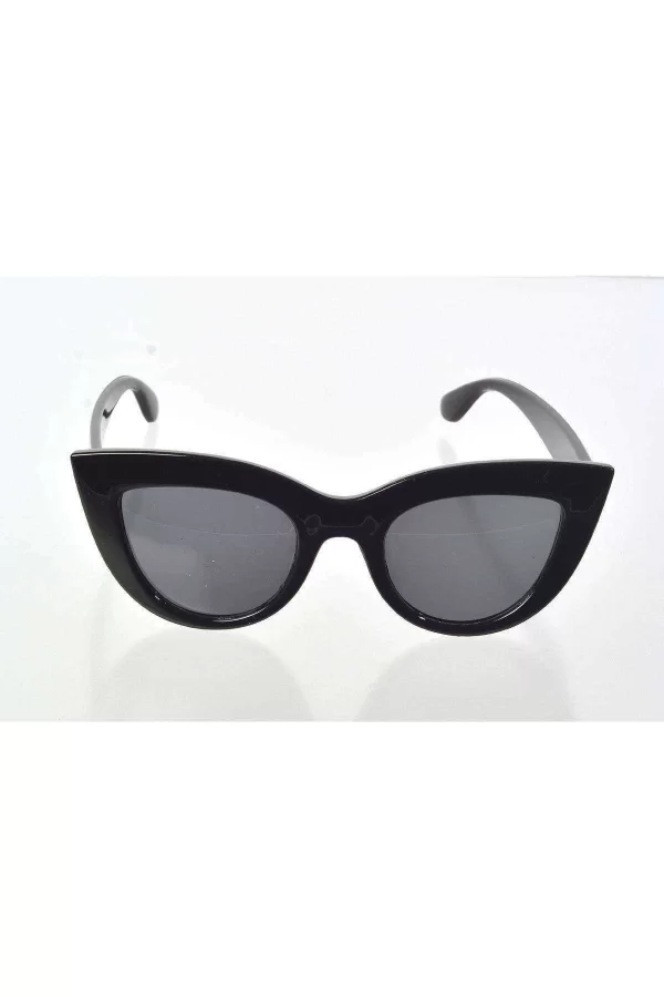Siyah Çerçeve Cat Eye Kadın Güneş Gözlüğü - Moda Gözlük
