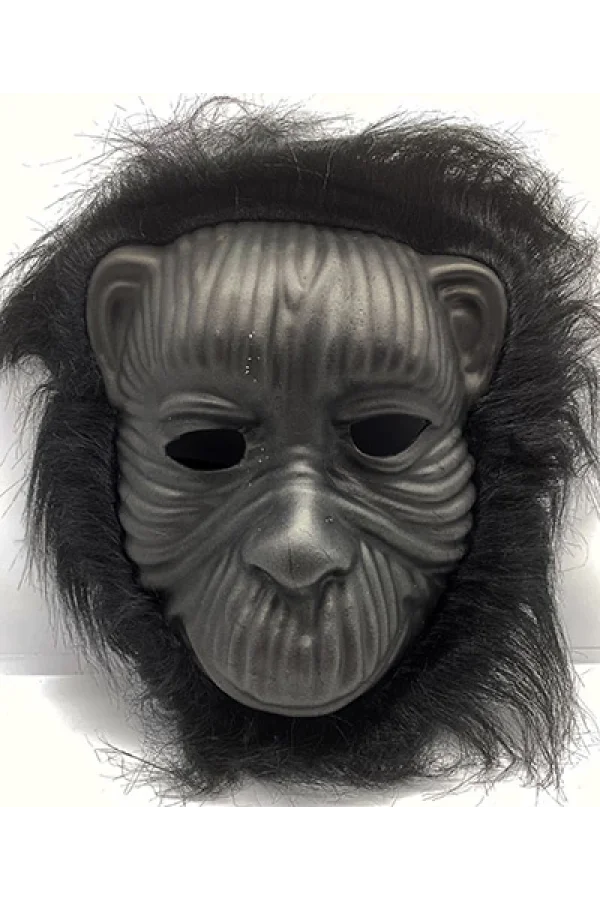 Siyah Eva Goril Maskesi Peluş Tüylü Orangutan Model