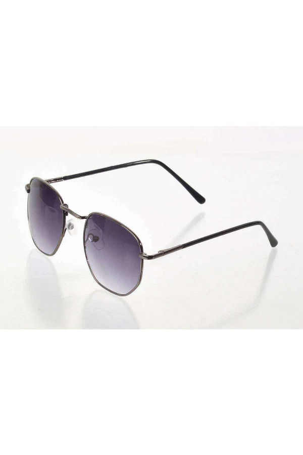 Siyah Metal Çerçeve Cat Eye Güneş Gözlüğü - Moda Gözlük