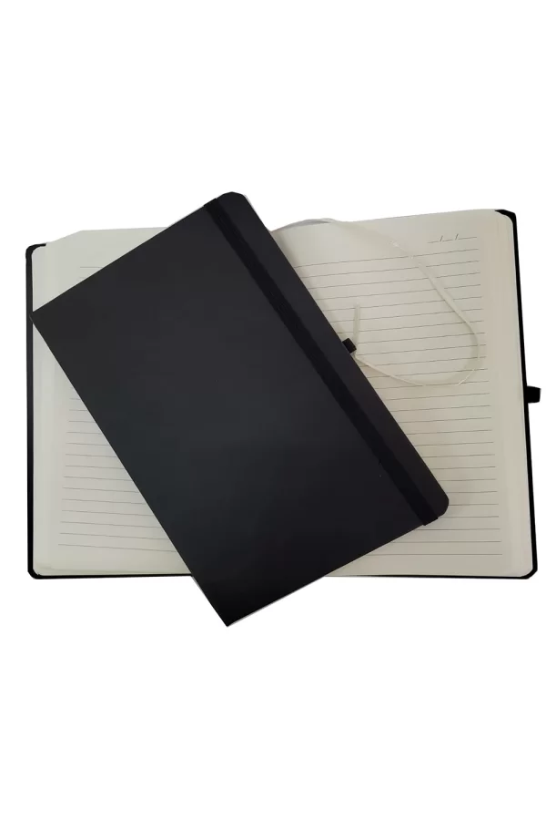 Siyah Renk Termo Deri Çizgili Defter