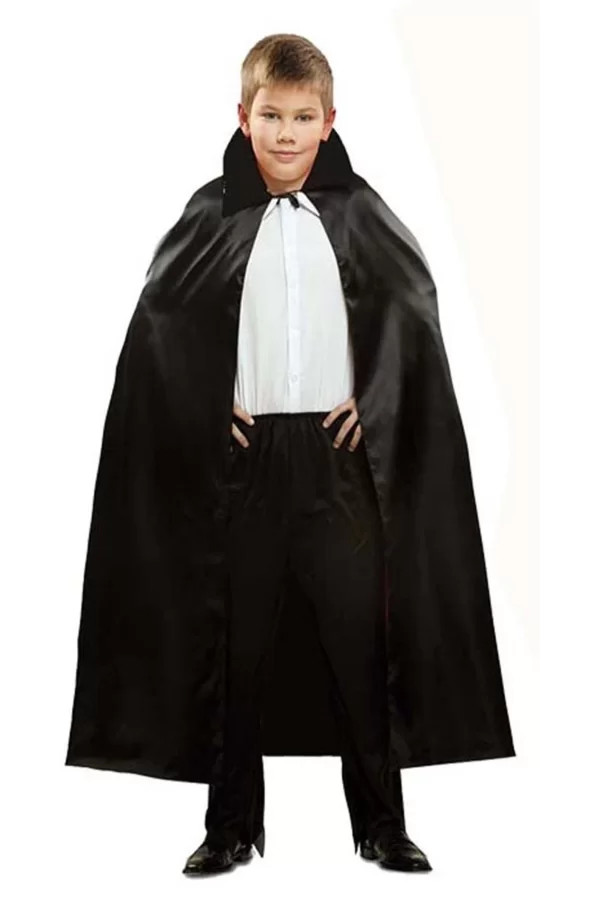 Siyah Renk Yakalı Halloween Pelerini 90 cm