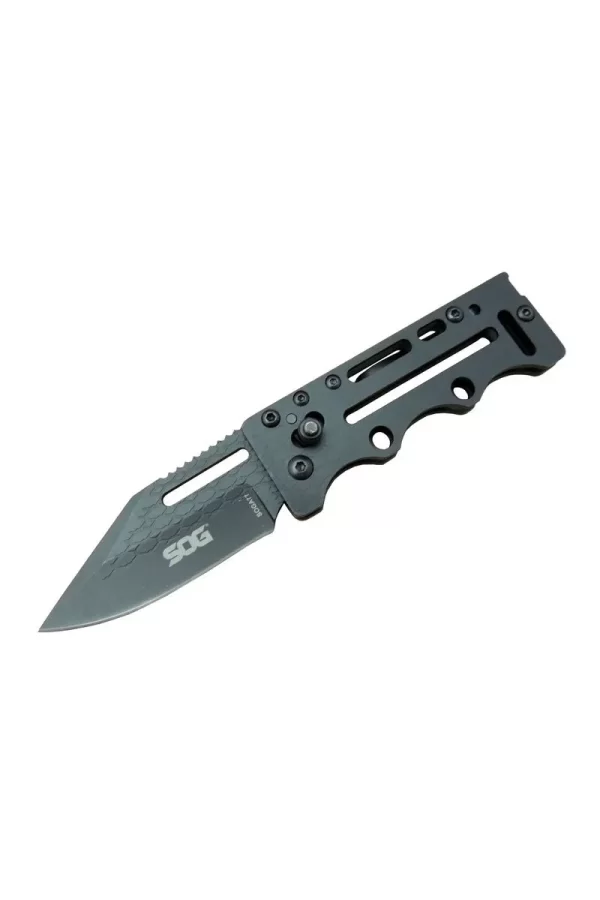 Sog Ac77bk Siyah Yaprak Kamp Çakı 15 Cm - Metal Sap, Kılıflı