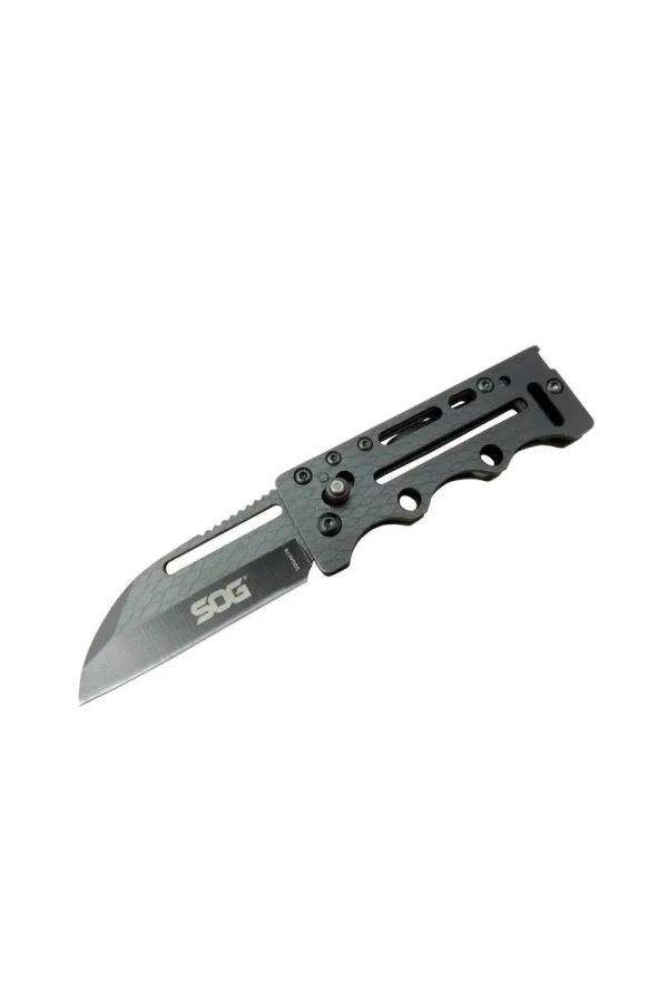 Sog Ac78 Siyah Yaprak Kamp Çakı 14,5 Cm - Metal Sap, Kılıflı