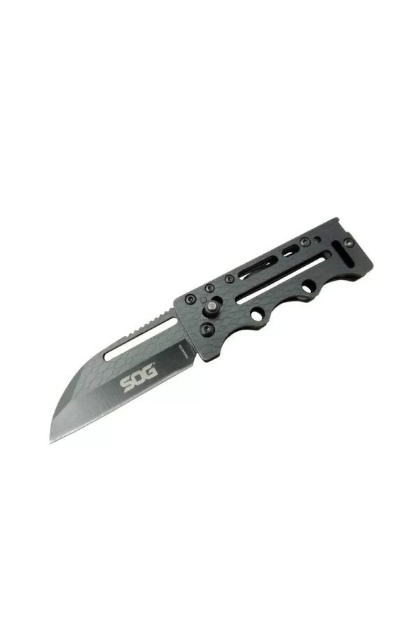 Sog Ac78 Siyah Yaprak Kamp Çakı 14,5 Cm - Metal Sap, Kılıflı