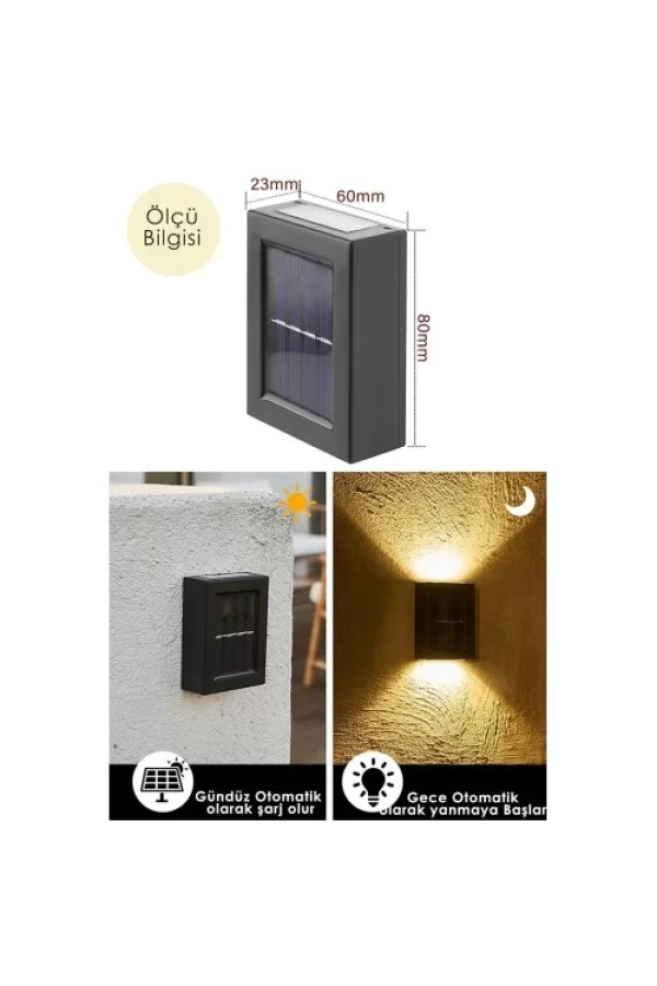 Solar Aplik Çift Taraflı Lamba