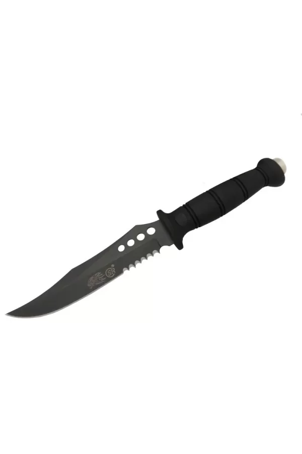 Sr S008b Lejyoner Tırtıklı Outdoor Bıçağı 29 Cm - Kauçuk Sap, Perçinli