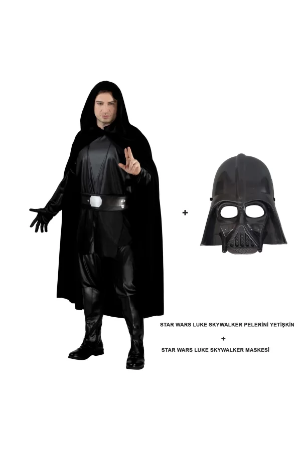 Star Wars Luke Skywalker Pelerini Yetişkin Ve Maskesi