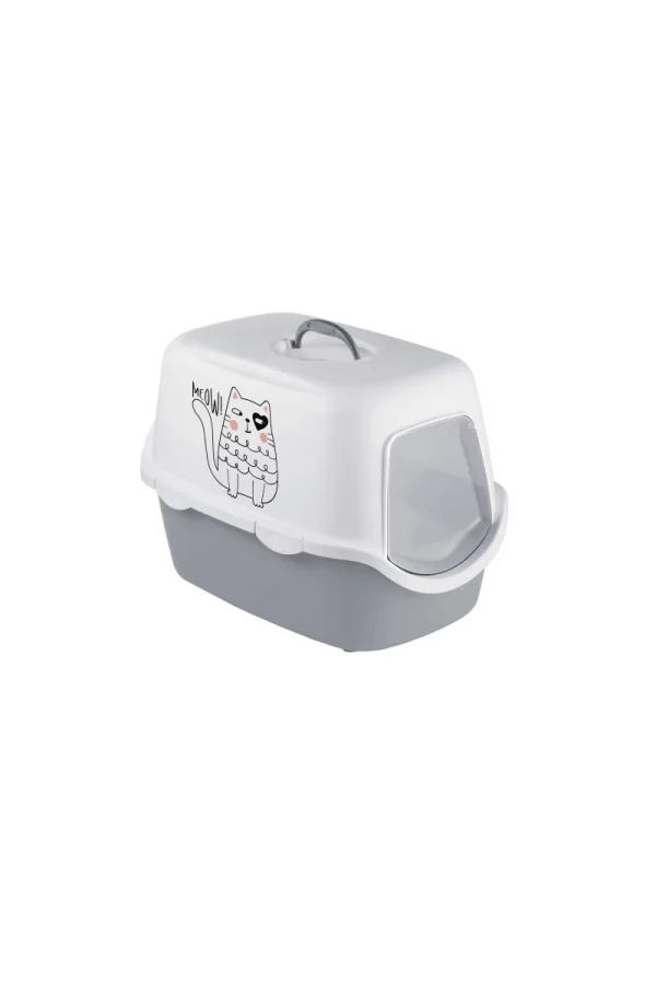 Stefanplast Cathy Grıffe Gri/beyaz Kedi Tuvaleti 56x40x40cm