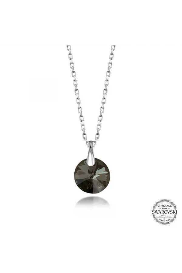 Luz&Pos Swarovski Crystal İris Yeşil Taşlı Gümüş Kadın Kolye
