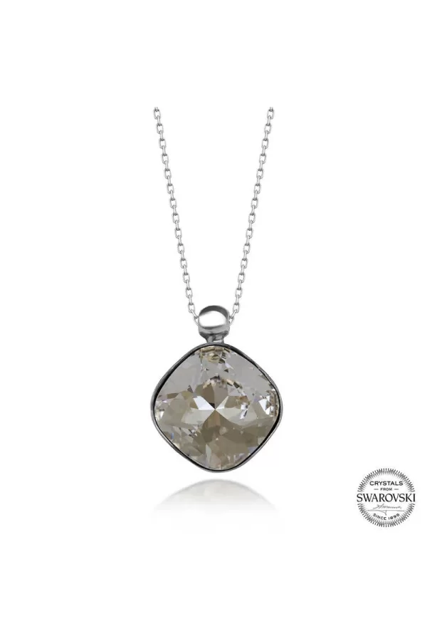Luz&Pos Swarovski Crystal Taşlı Gümüş Kadın Kolye