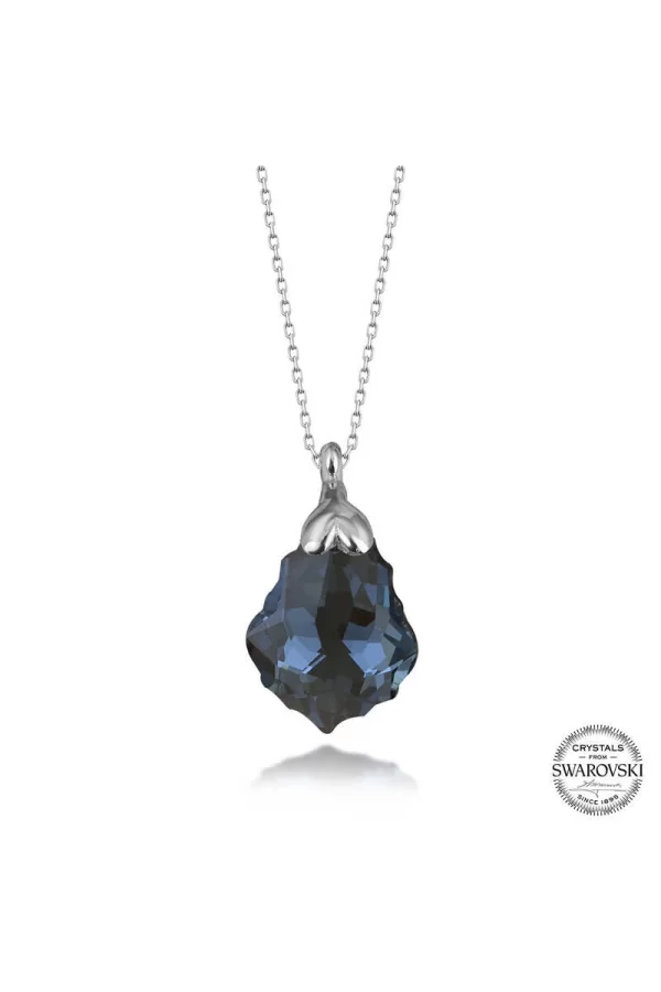 Luz&Pos Swarovski Crystal Taşlı Gümüş Kadın Kolye