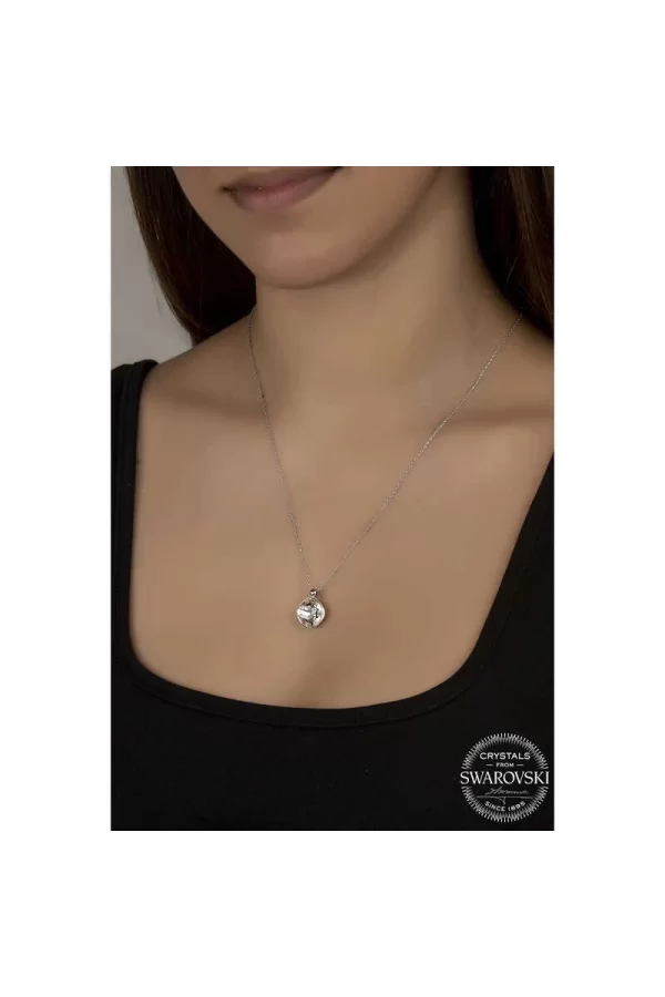 Luz&Pos Swarovski Crystal Taşlı Gümüş Kadın Kolye