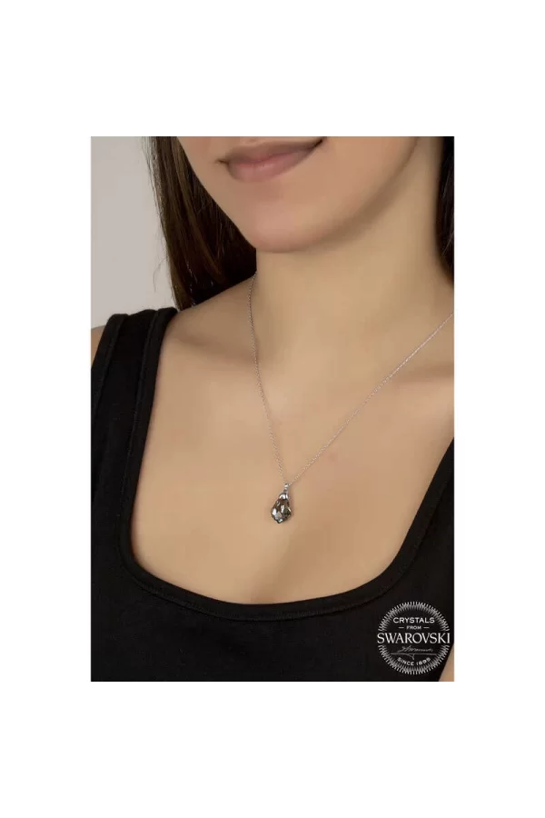 Luz&Pos Swarovski Crystal Taşlı Gümüş Kadın Kolye