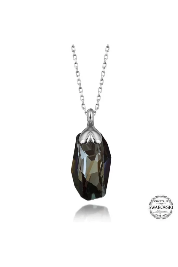 Luz&Pos Swarovski Crystal Taşlı Özel Kesim Gümüş Kadın Kolye