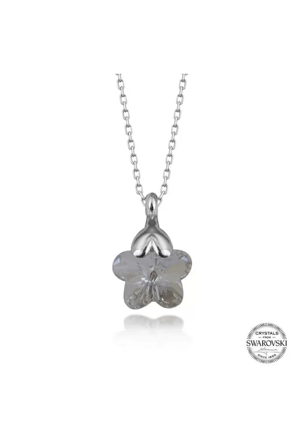 Luz&Pos Swarovski Crystal Taşlı Papatya Gümüş Kadın Kolye