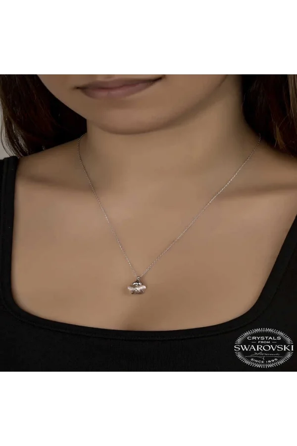 Luz&Pos Swarovski Crystal Taşlı Papatya Gümüş Kadın Kolye