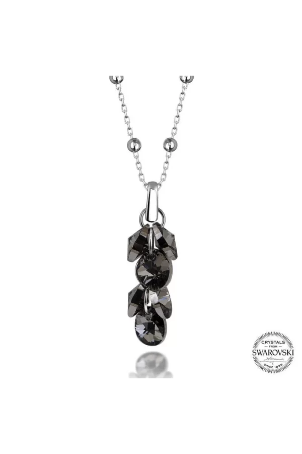 Luz&Pos Swarovski Crystal Taşlı Salkım Gümüş Kadın Kolye