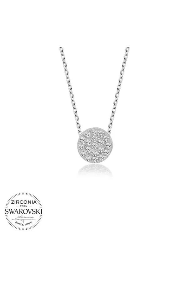 Luz&Pos Swarovski Taşlı Gümüş Çember Bayan Kolye
