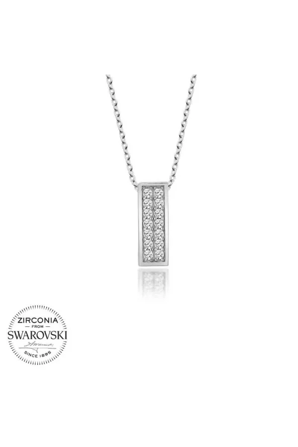 Luz&Pos Swarovski Taşlı Gümüş Sırataş Bayan Kolye