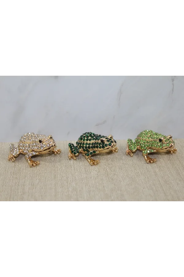 Swarovski Taşlı Minik Figür - Kurbağa Model 2