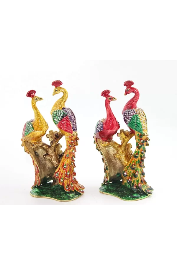 Swarovski Taşlı Tavuskuşu Figürü