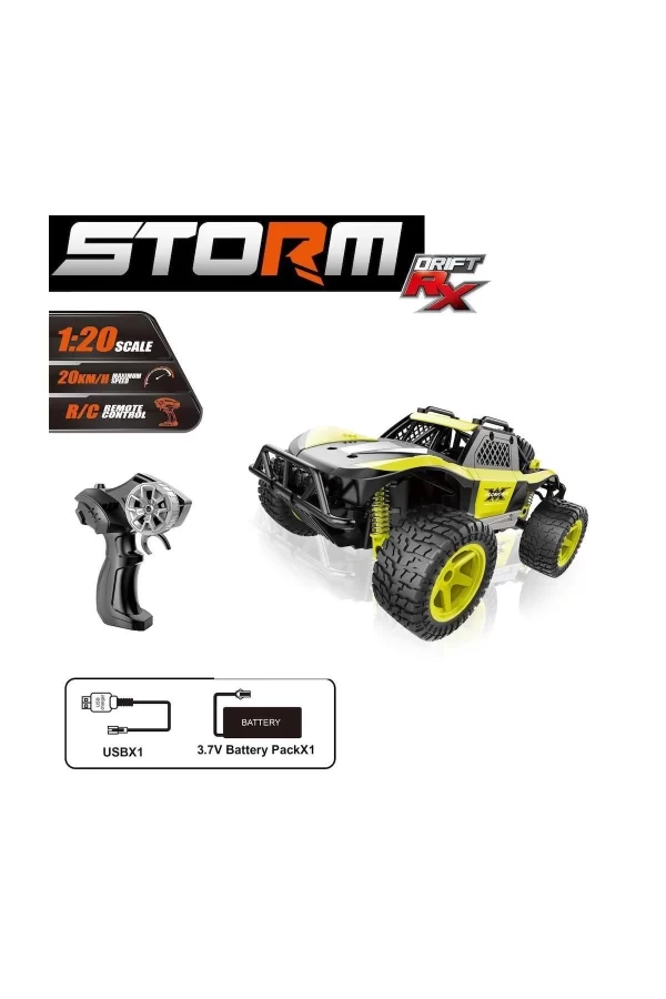 Syr-66764ma Kumandalı  2.4ghz Şarjlı 1:20 Storm Drift Araba