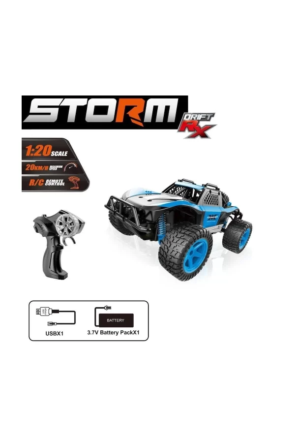 Syr-66764ma Kumandalı  2.4ghz Şarjlı 1:20 Storm Drift Araba