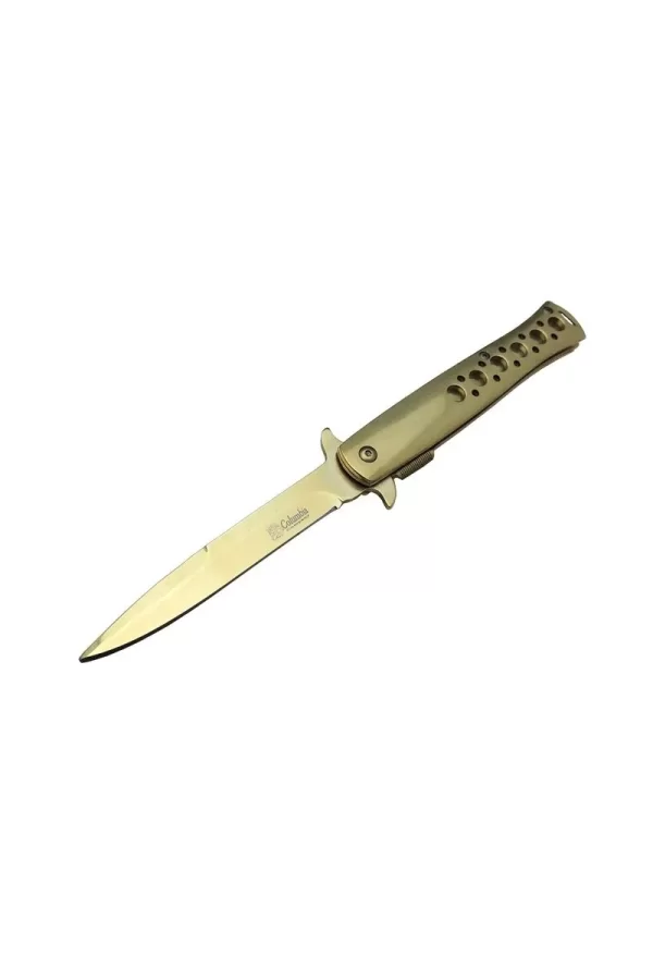 Tac-force 1111a T-lite Gold Kamp / Av Çakısı 23cm- Yarı Otomatik, Metal Sap, Kemerlikli