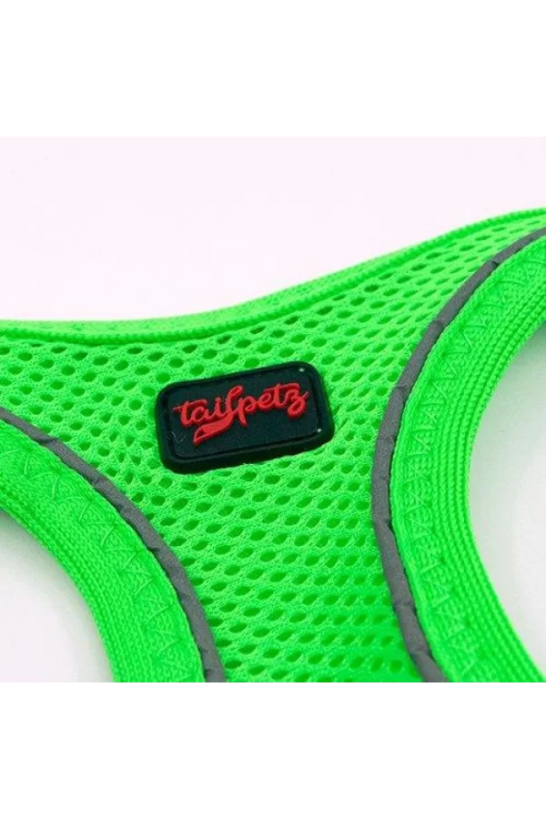 Tailpetz Air Mesh Köpek Göğüs Tasması Large 48x54 cm Neon Yeşil