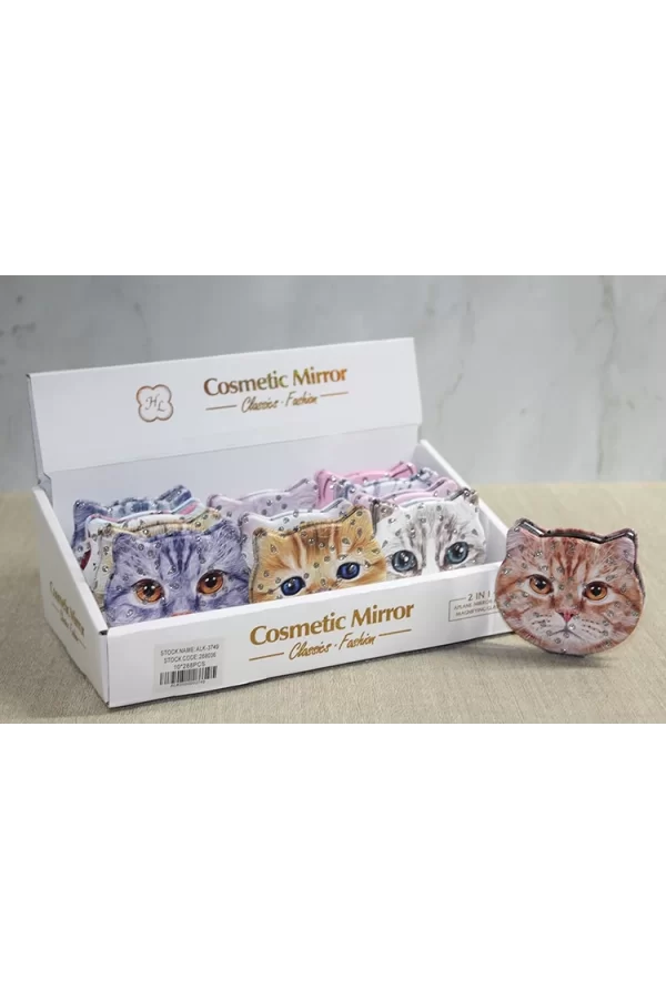 Taşlı Kedi El Aynası Alk3749