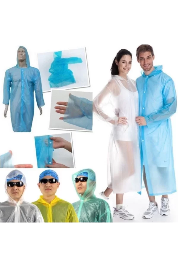 Tek Kullanımlık Çıtçıtlı Yağmurluk