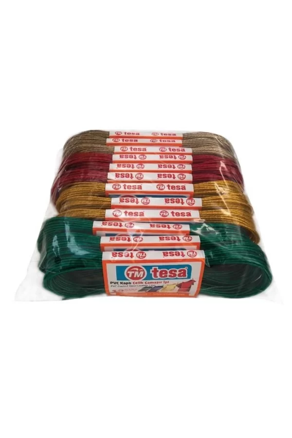 Temsan 12 Li Pvc Kaplama 10 Metre Çelik Çamaşır İpi