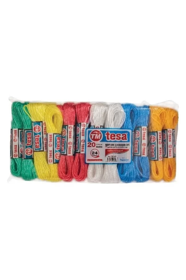 Temsan 20 Metre Naylon Çamaşır İpi 24lü