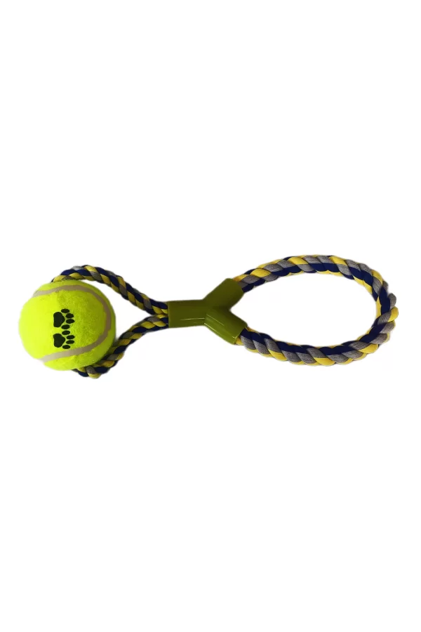 Tenis Toplu Y Şekilli Köpek Oyuncağı 7-27 cm Mavi