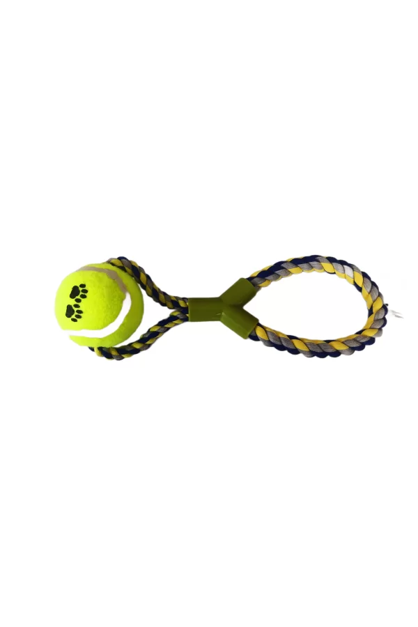 Tenis Toplu Y Şekilli Köpek Oyuncağı 7-27 cm Mavi
