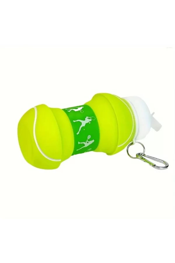 Tenis Topu Tasarımlı Akordiyon Su Şişesi
