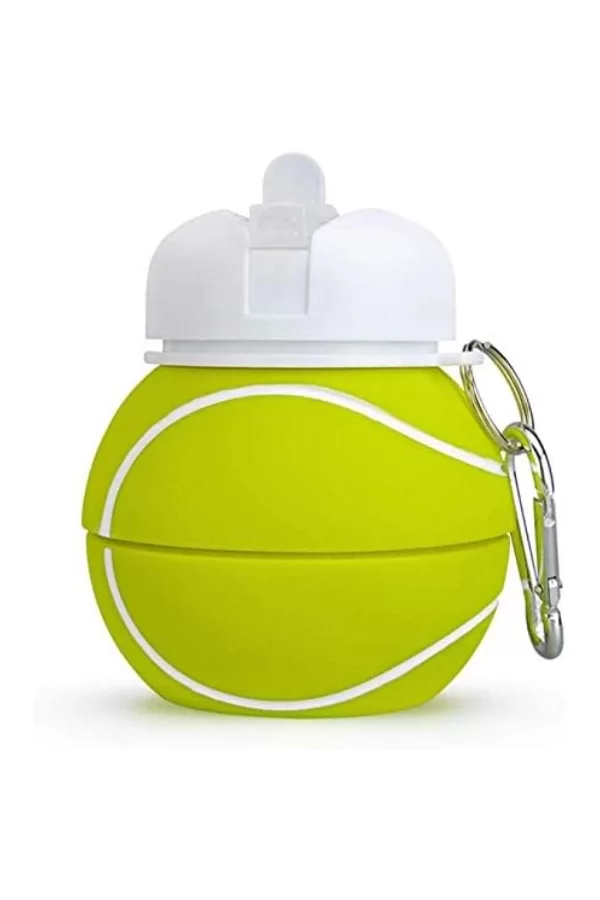 Tenis Topu Tasarımlı Akordiyon Su Şişesi