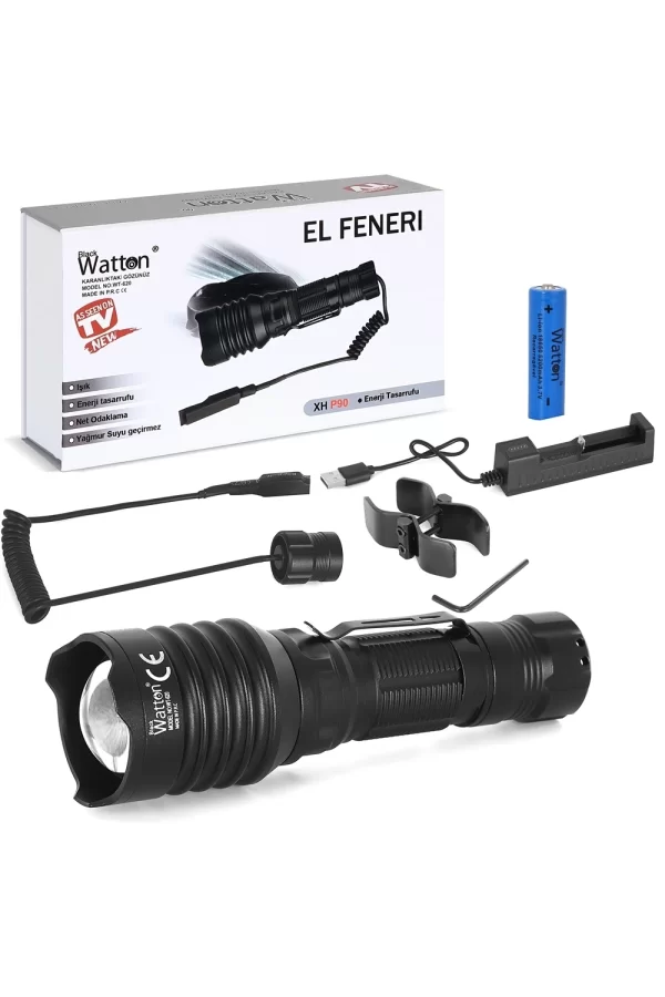 Tg-10 Şarjlı Profesyonel Av Feneri  Wt-620