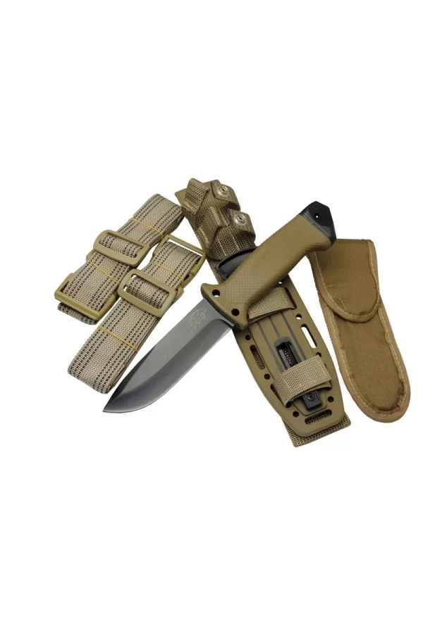 Tiger Tactical Htm 3321 B Kahverengi Outdoor / Survival Bıçak 27cm - Kauçuk Sap, Kılıflı, Kutulu