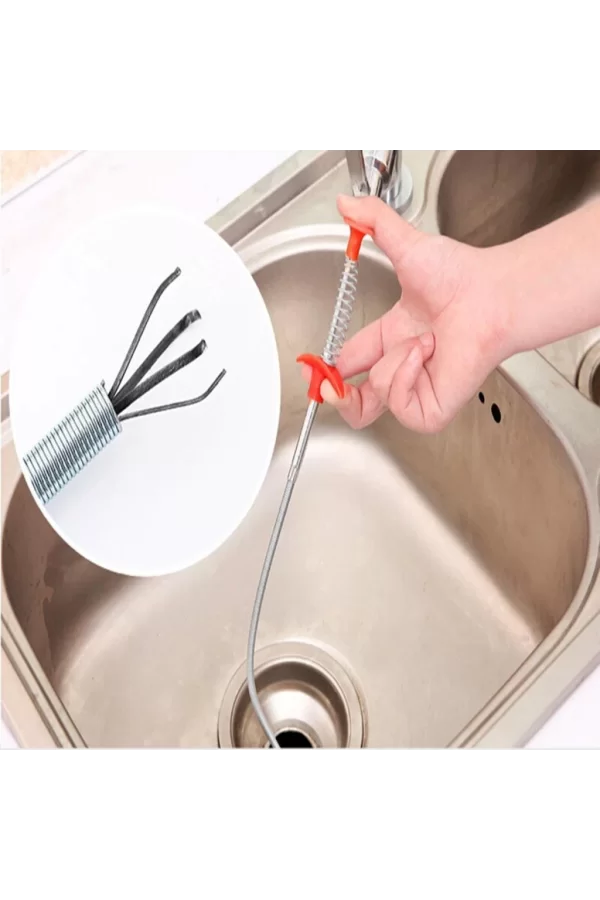 Tıkalı Lavabo Ve Gider Boruları Açma Aparatı  Kıskaçlı