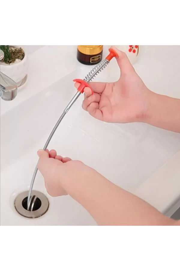 Tıkalı Lavabo Ve Gider Boruları Açma Aparatı  Kıskaçlı