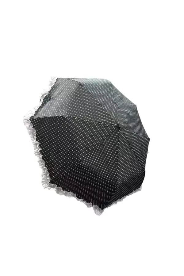 Tk-3665 Katlanır Otomatik Şemsiye 8 Telli Desenli Fırfırlı
