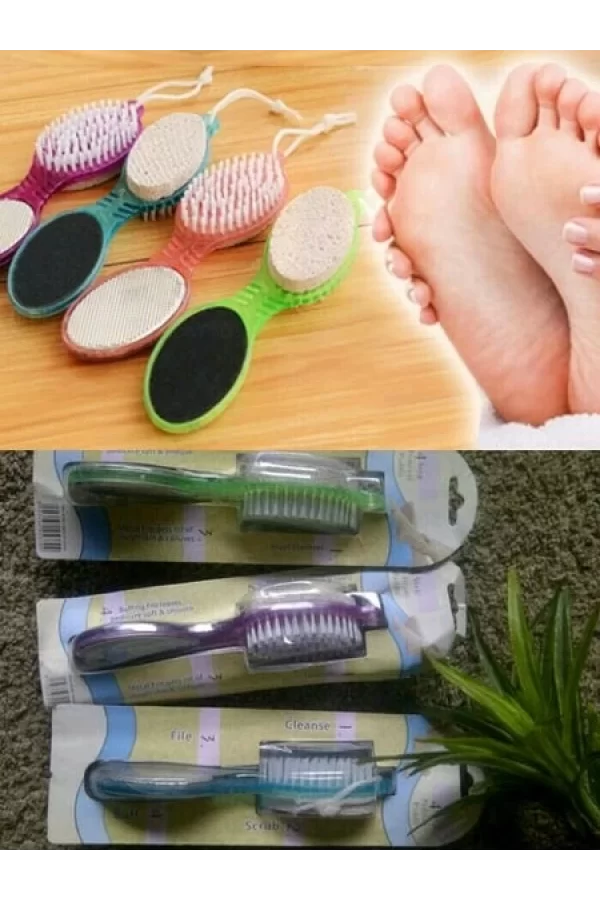 Törpülü Fırçalı Topuk Taşı - 4in1
