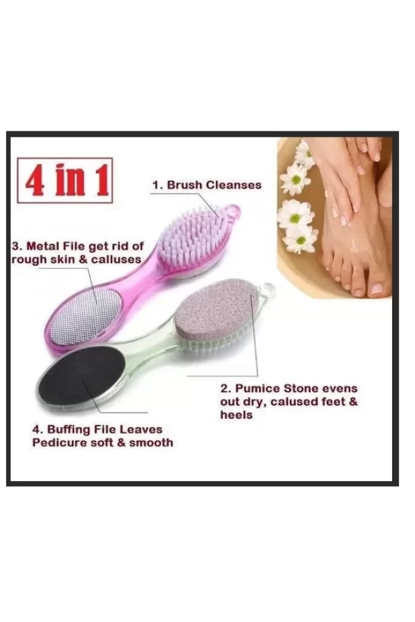 Törpülü Fırçalı Topuk Taşı - 4in1