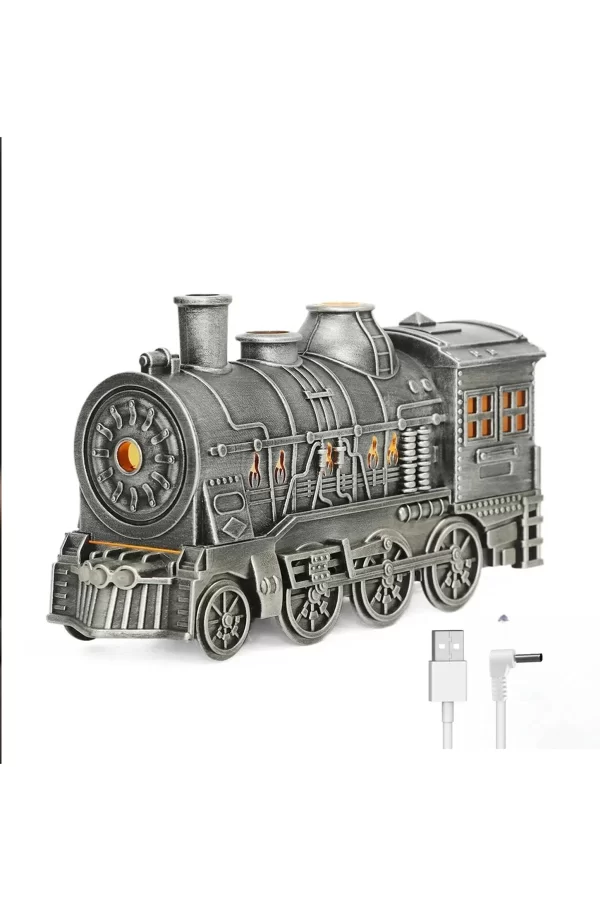 Tren Şeklinde Buharlı Oda Hava Nemlendirici Işık Buhar Makinesi Kumandalı