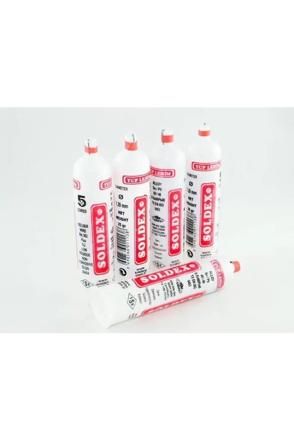 Tüp Lehim 1,2 Mm 25 Gr - 5 Kanallı, Sn:60 / Pb:40